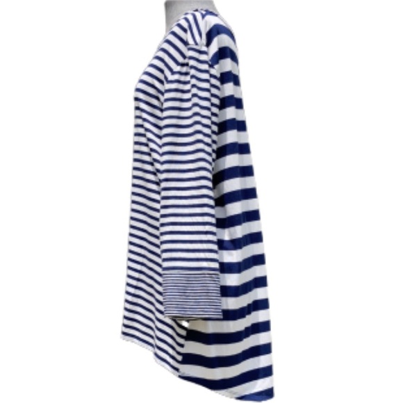💖NEW!💖Chico’s Tunic Mixed Striped Tee in Size 3 NWOT! - Picture 5 of 10